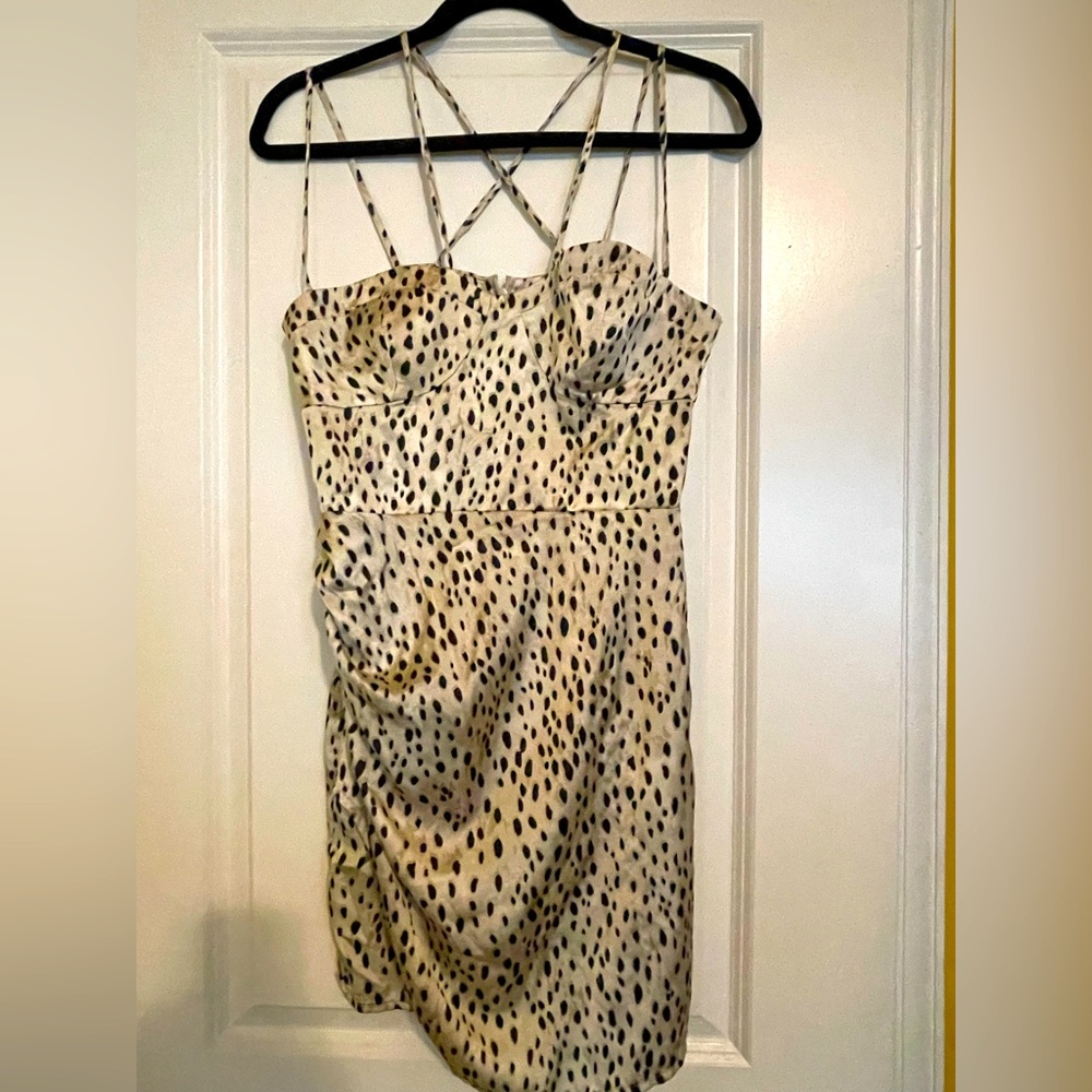 Zara Anomal Print Mini Dress US M